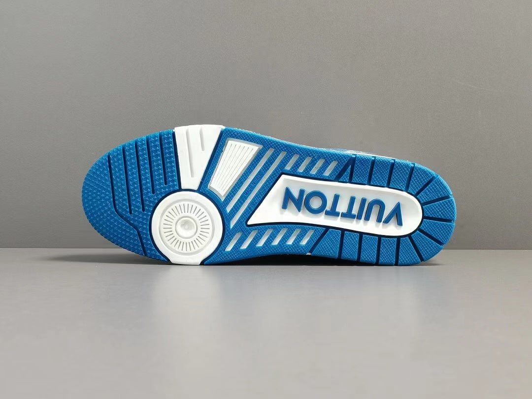 Louis Vuitton LV Trainer Monogram Denim White Blue