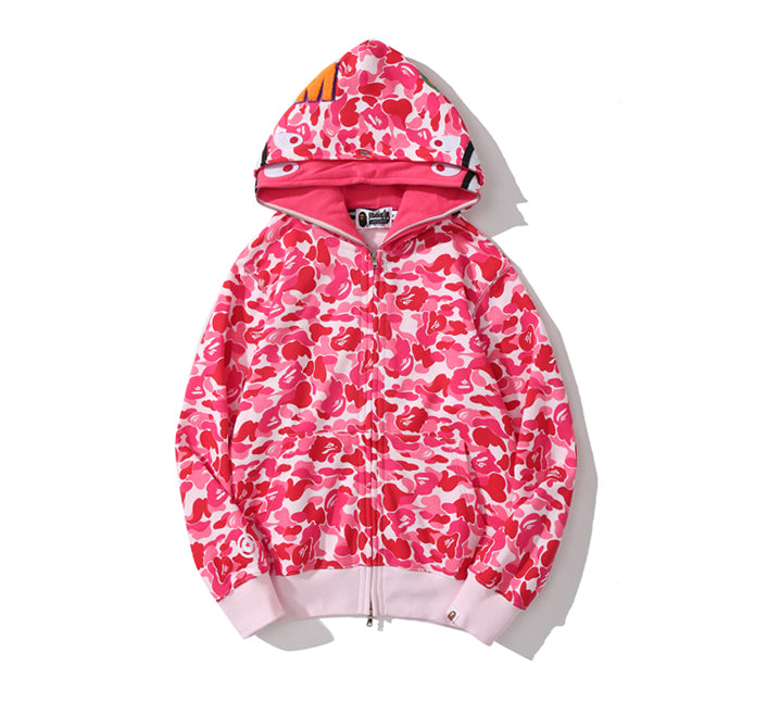 BAPE Color Camo Shark Wide Full Zip Double Hoodi