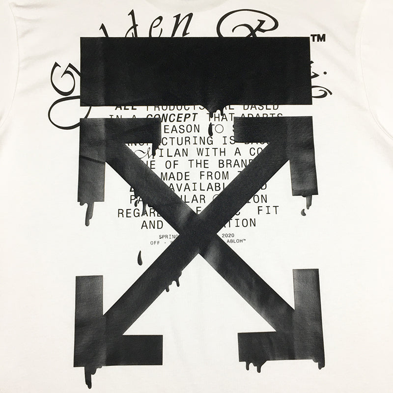 OFF WHITE 20SS Golden Ratio Arrow Graffiti T shirt White