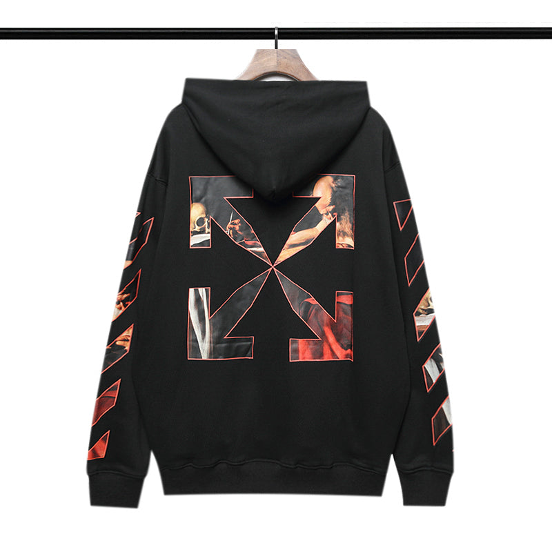 Off-White Caravaggio Diag Sleeve Hoodie - White