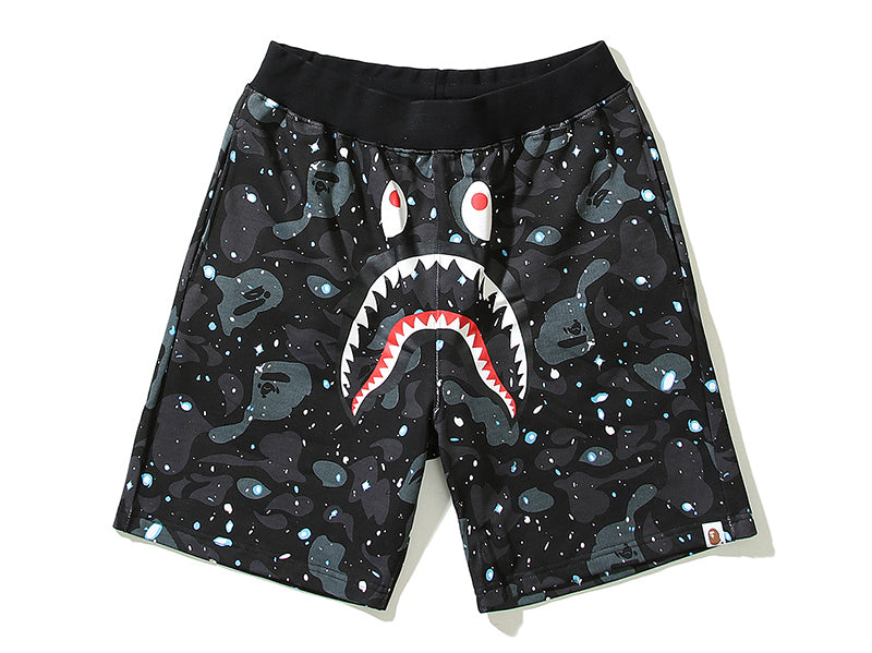 BAPE Space Camo Shark Sweat Shorts