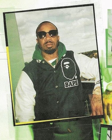 BAPE x Undefeated Varisty Jacket Green/White