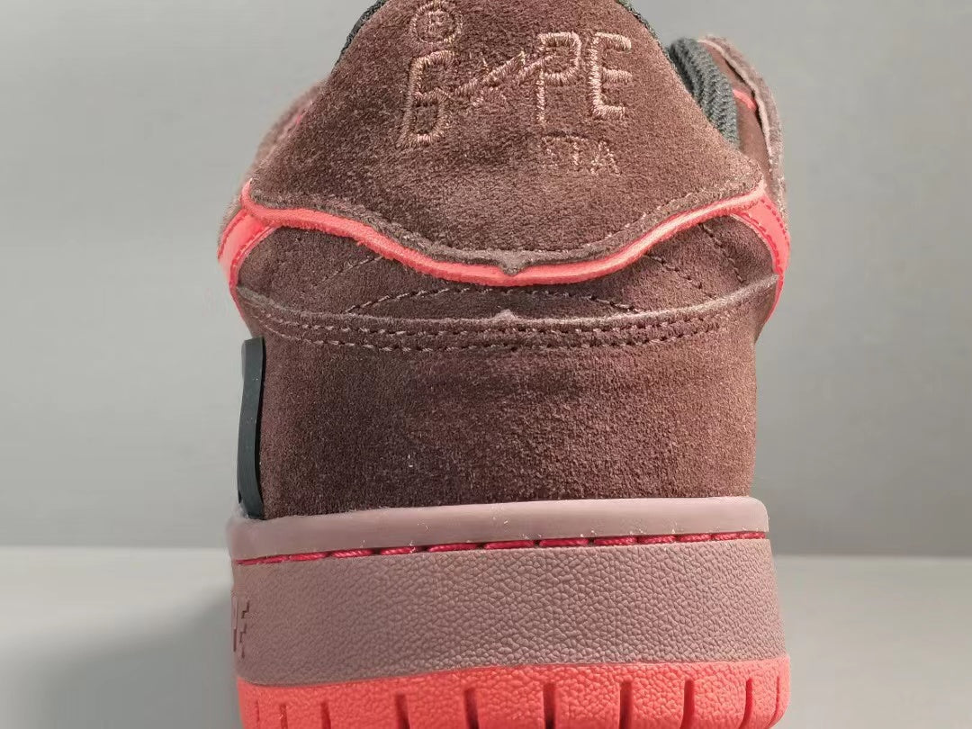 A Bathing Ape Bape SK8 Sta 'Brown Red'