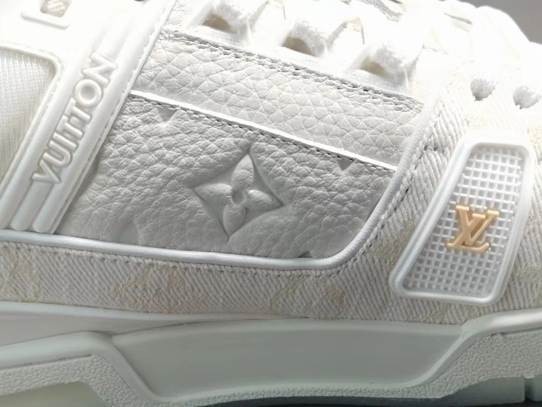 Louis Vuitton Trainer White Monogram Denim White