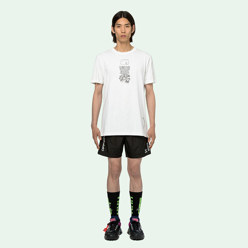 OFF WHITE 20SS Golden Ratio Arrow Graffiti T shirt White