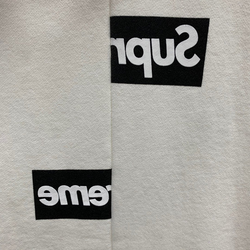 Supreme Comme des Garcons SHIRT Split Box Logo Hooded Sweatshirt White