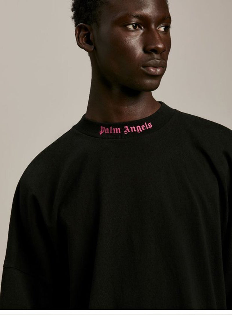 Palm Angels Doubled Logo Crewneck T-shirt