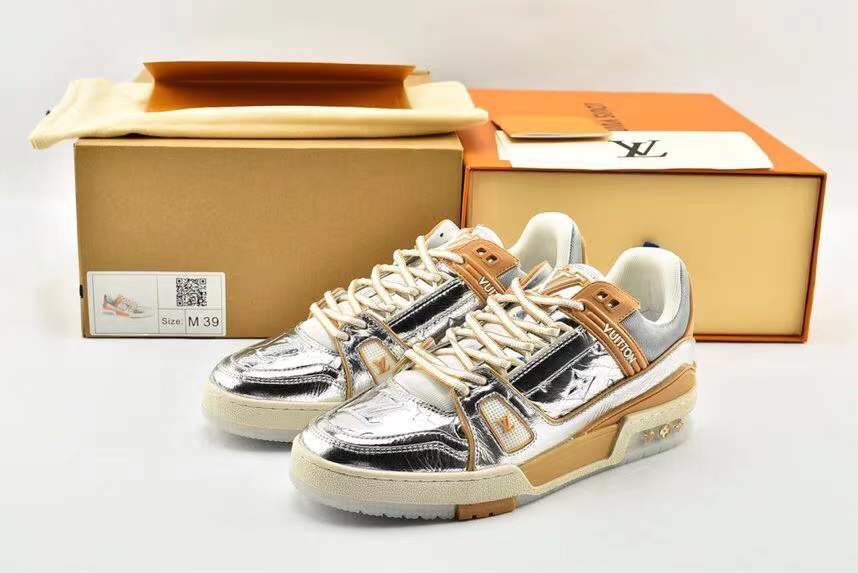 Louis Vuitton Trainer Metallic Beige
