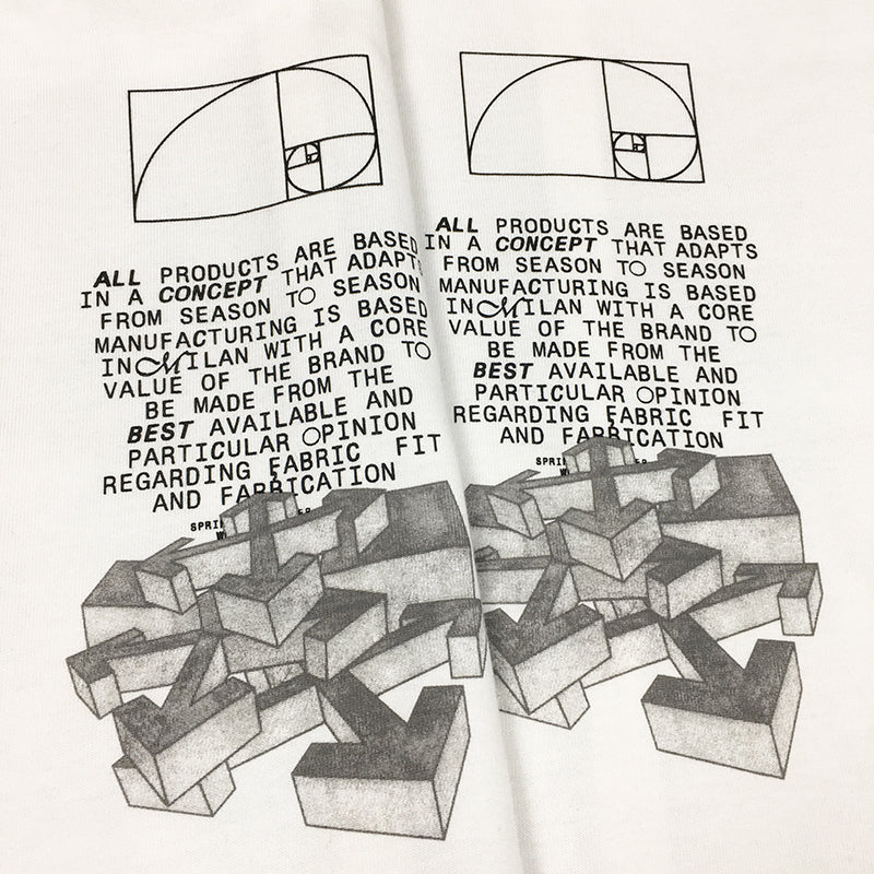 OFF WHITE 20SS Golden Ratio Arrow Graffiti T shirt White