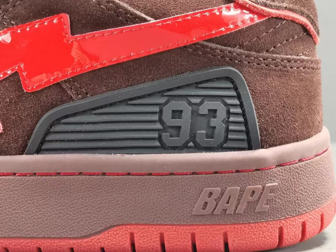 A Bathing Ape Bape SK8 Sta 'Brown Red'