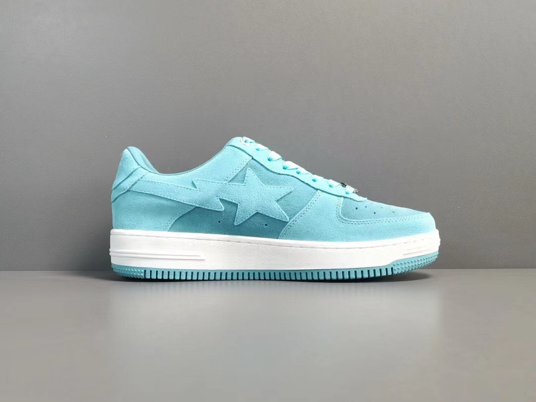 A Bathing Ape Bape Sta Low Blue suede