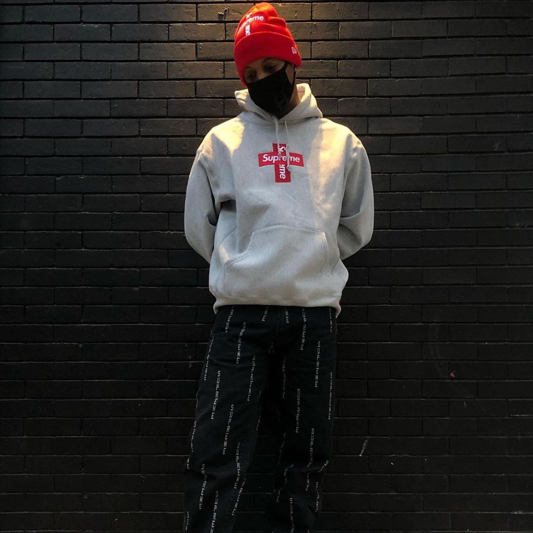 Supreme Cross Box Logo Hooded Sweatshirt