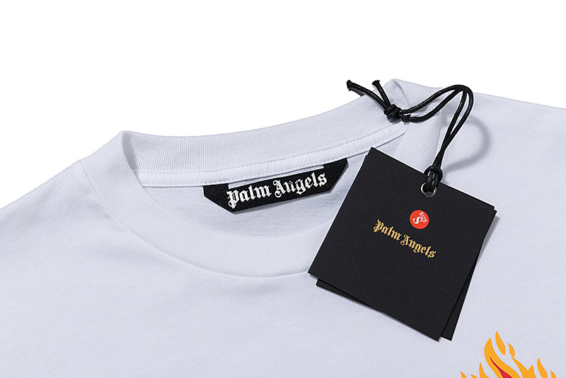Palm Angels Burning Head Logo Short-Sleeve Tee