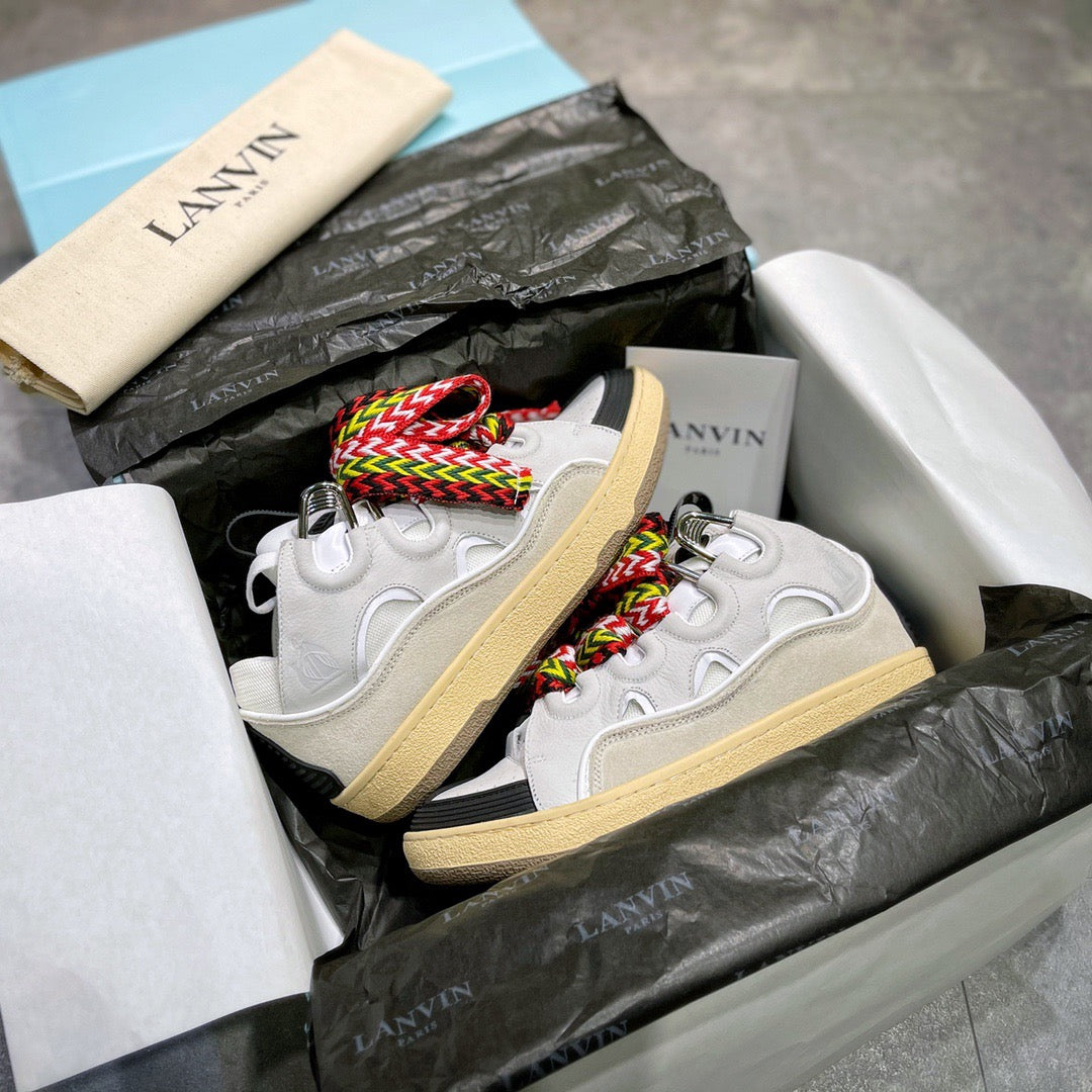 Lanvin Leather Curb White Ivory