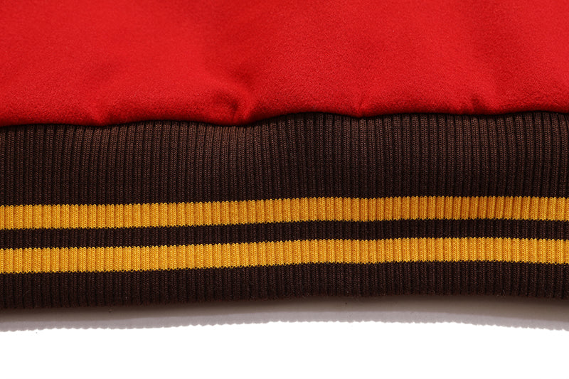 Vandy The Pink 4 Year Anniversary Varsity Jacket "Red Burguer"