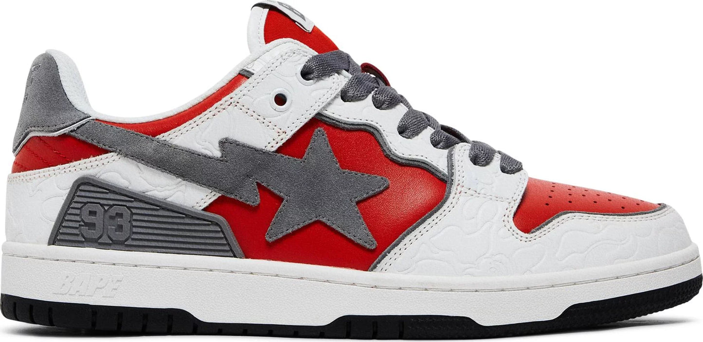 A Bathing Ape Bape SK8 Sta 'White Red'