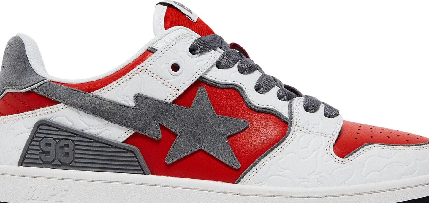 A Bathing Ape Bape SK8 Sta 'White Red'