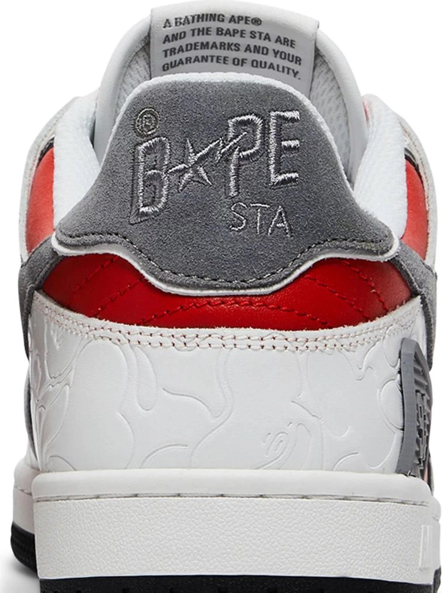 A Bathing Ape Bape SK8 Sta 'White Red'