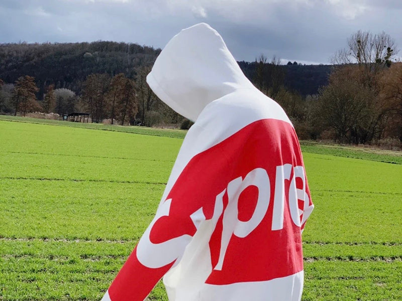 Supreme Big Logo Hooded Sweatshirt White