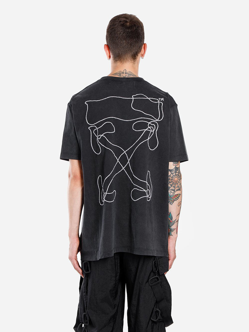 Off-White Oversized Abstract Arrows Embroidered T-shirt