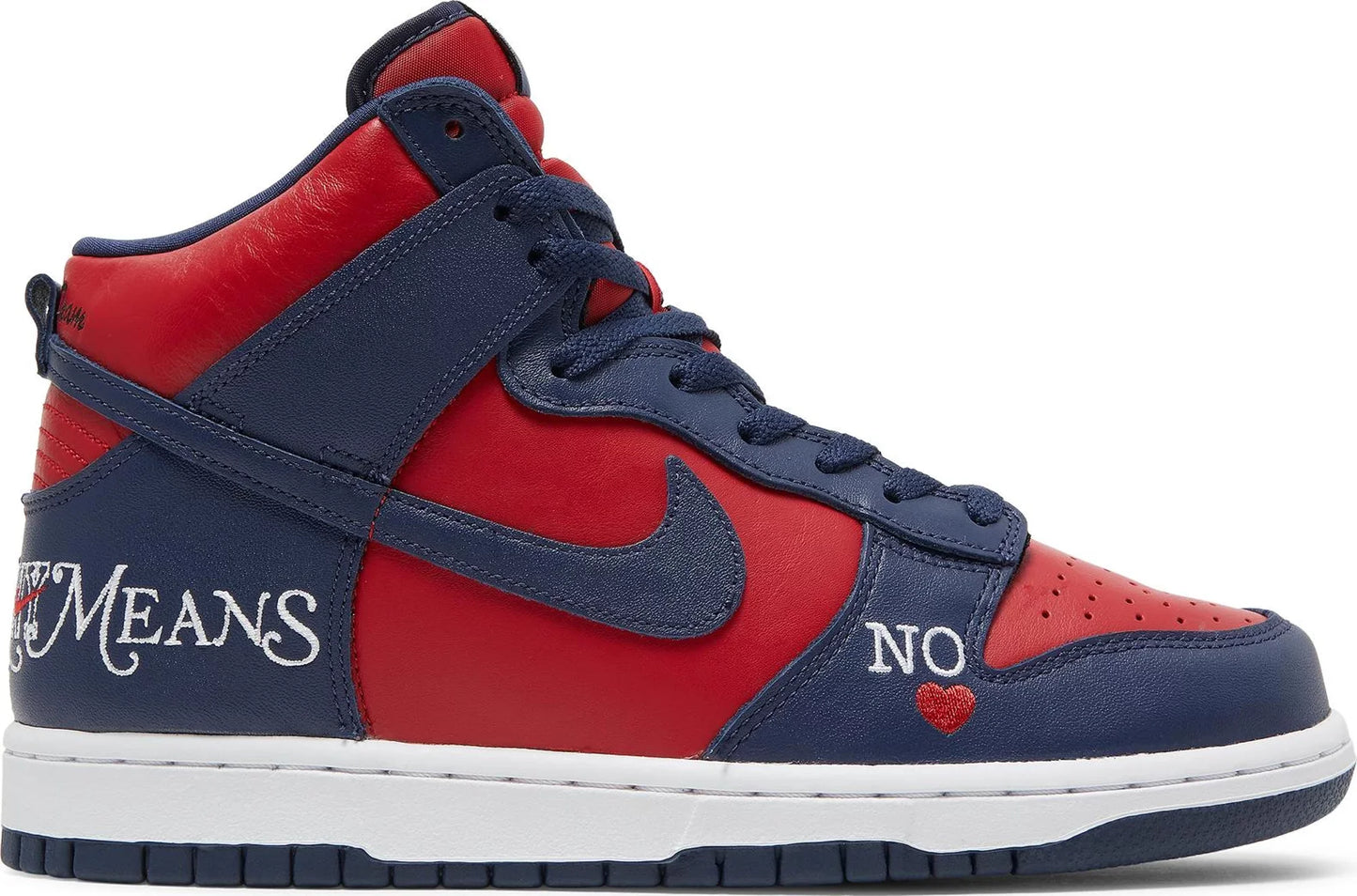 Supreme x Dunk High SB 'By Any Means - Red Navy'