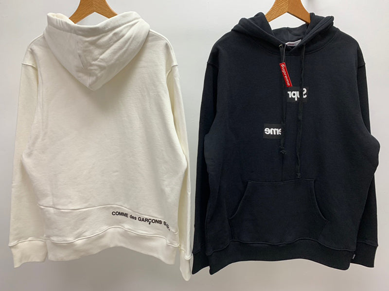 Supreme Comme des Garcons SHIRT Split Box Logo Hooded Sweatshirt Black