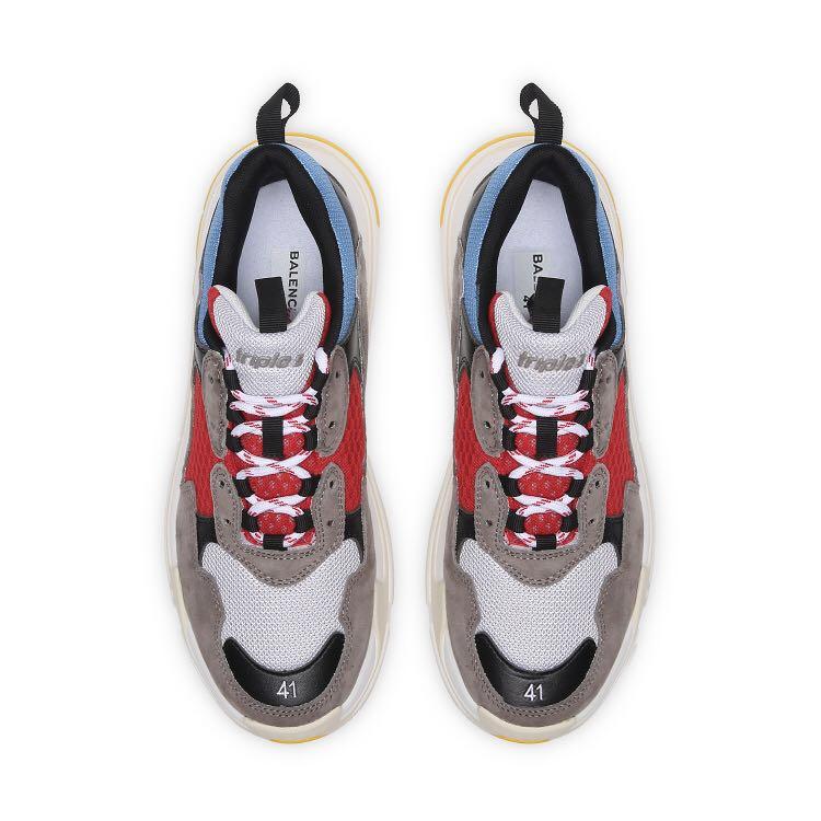 Balenciaga Triple S Gris Rojo Azul