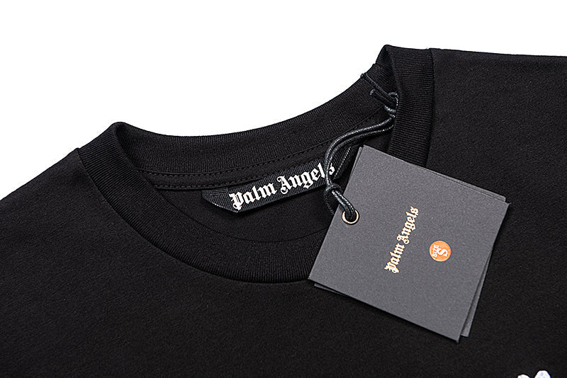 Palm Angels Floral Embroidery Logo-print T-shirt