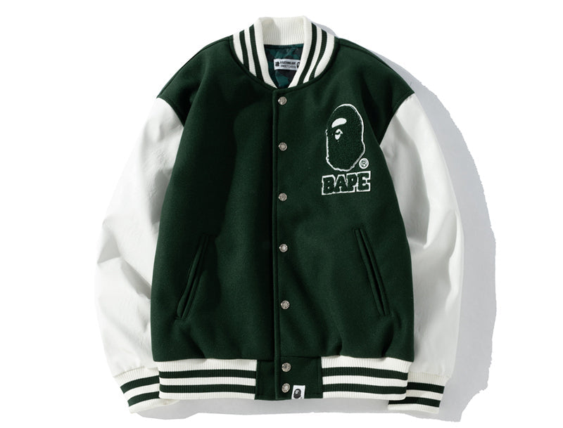 BAPE x Undefeated Varisty Jacket Green/White