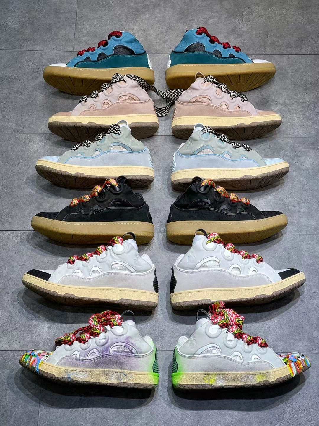 Lanvin Leather Curb White Ivory