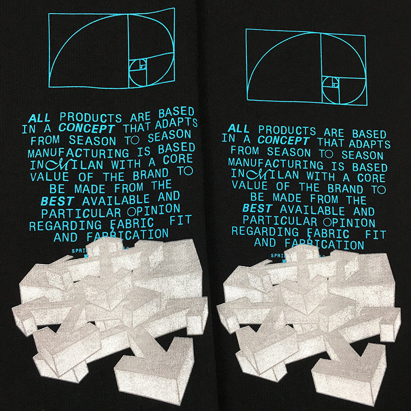 OFF WHITE 20SS Golden Ratio Arrow Graffiti T shirt Black