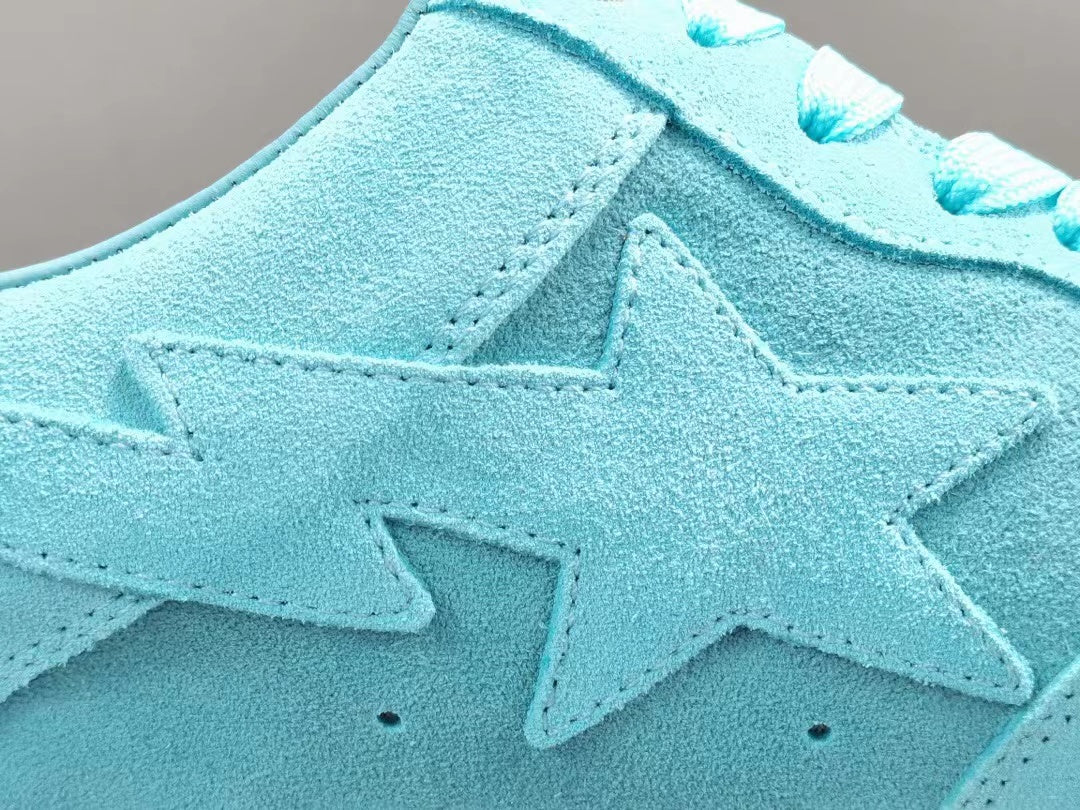 A Bathing Ape Bape Sta Low Blue suede