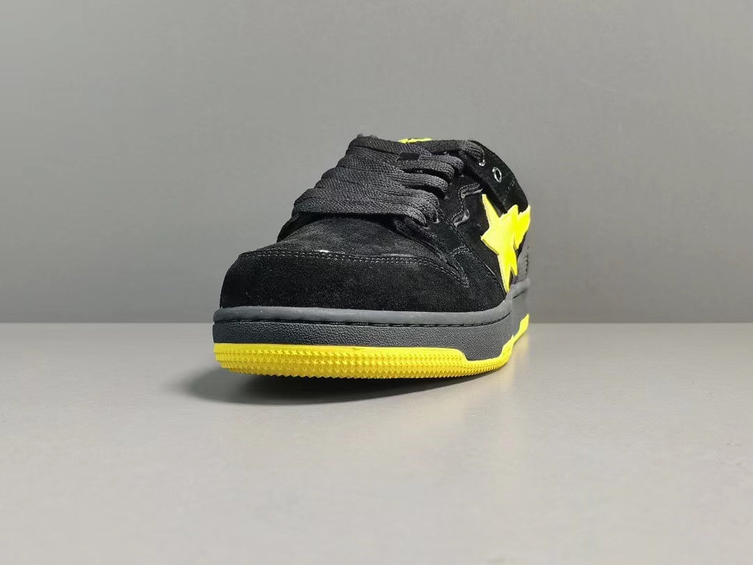 A Bathing Ape Sk8 Sta Black Electric Yellow