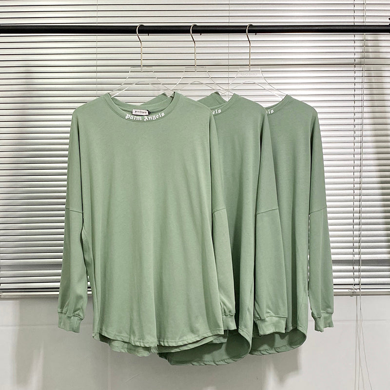 Palm Angels Logo Mock Neck Longsleeve T-Shirt