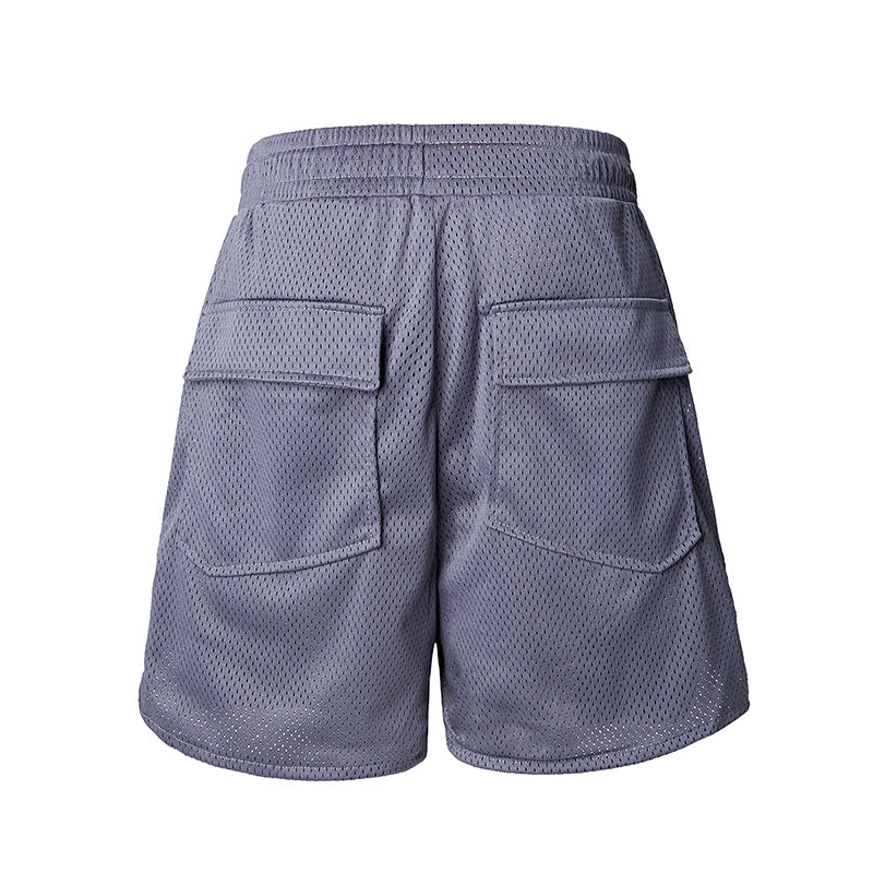 Rhude Rh Logo Shorts Mesh Grey