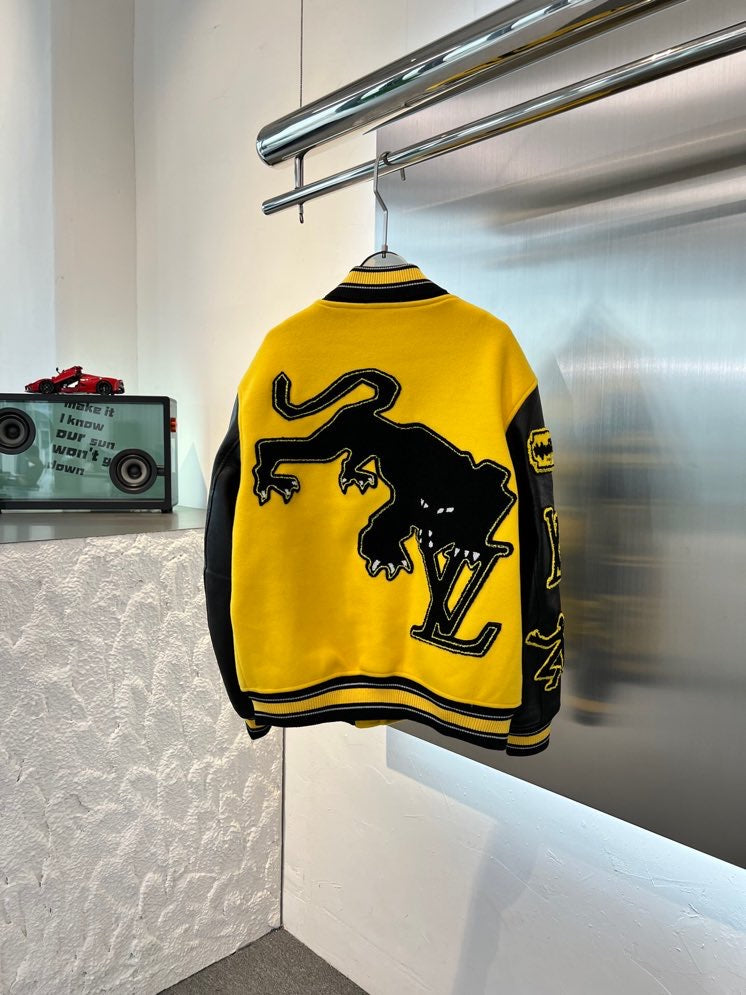 LEATHER EMBROIDERED VARSITY YELLOW | LOUIS VUITTON