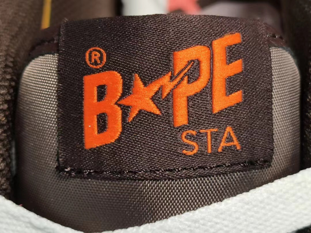 A Bathing Ape Bape SK8 Sta Brown Orange