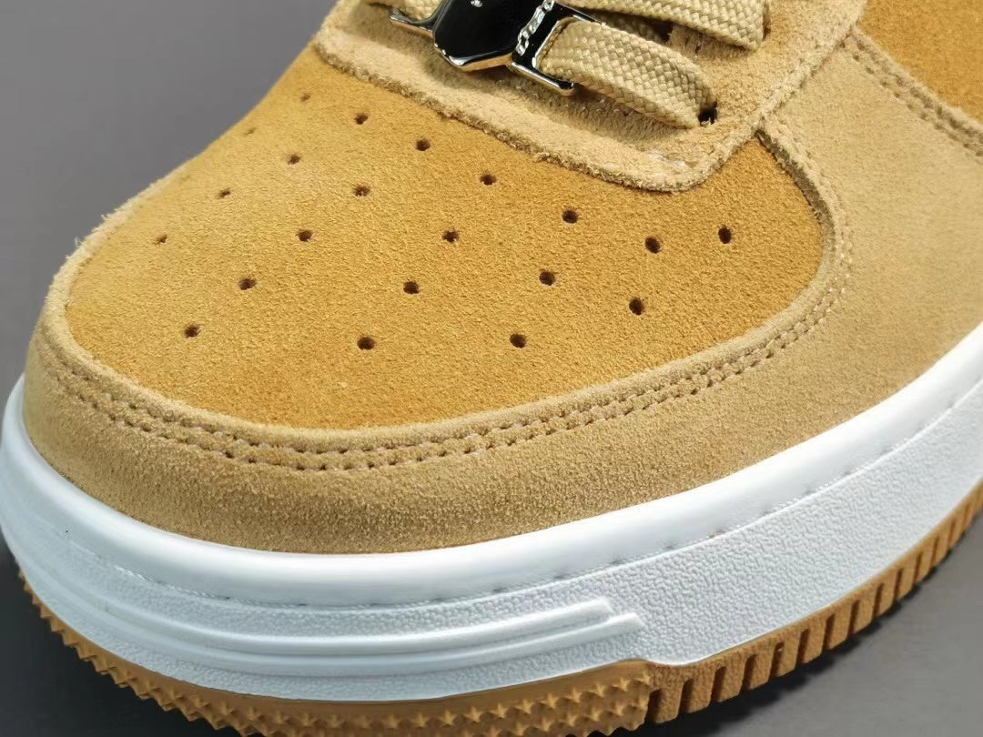 A Bathing Ape Bape Sta Low Beige suede