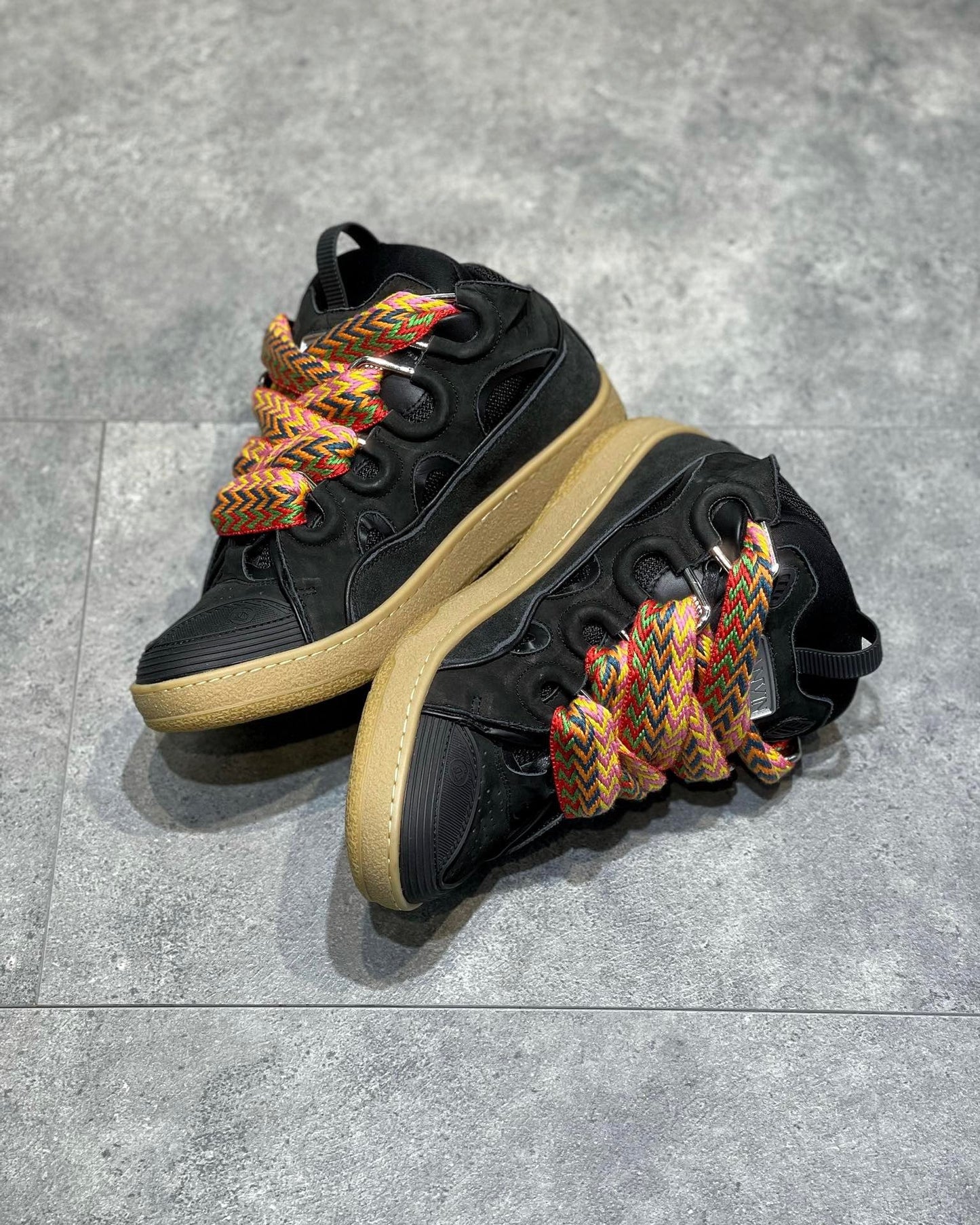 Lanvin Leather Curb Black