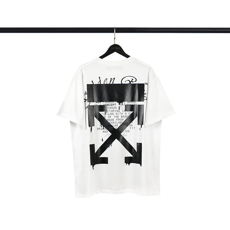 OFF WHITE 20SS Golden Ratio Arrow Graffiti T shirt White