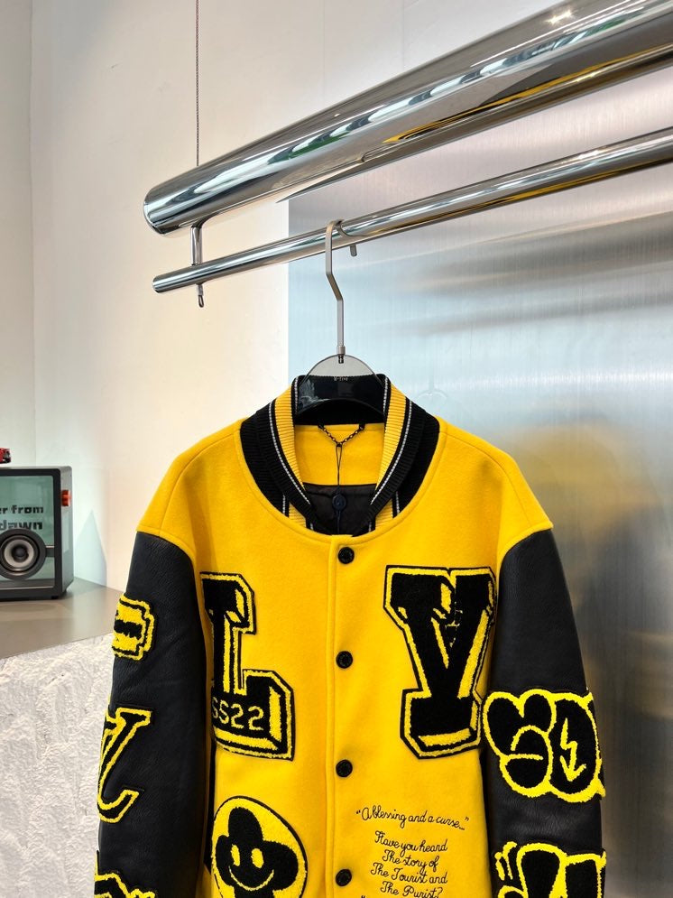 LEATHER EMBROIDERED VARSITY YELLOW | LOUIS VUITTON