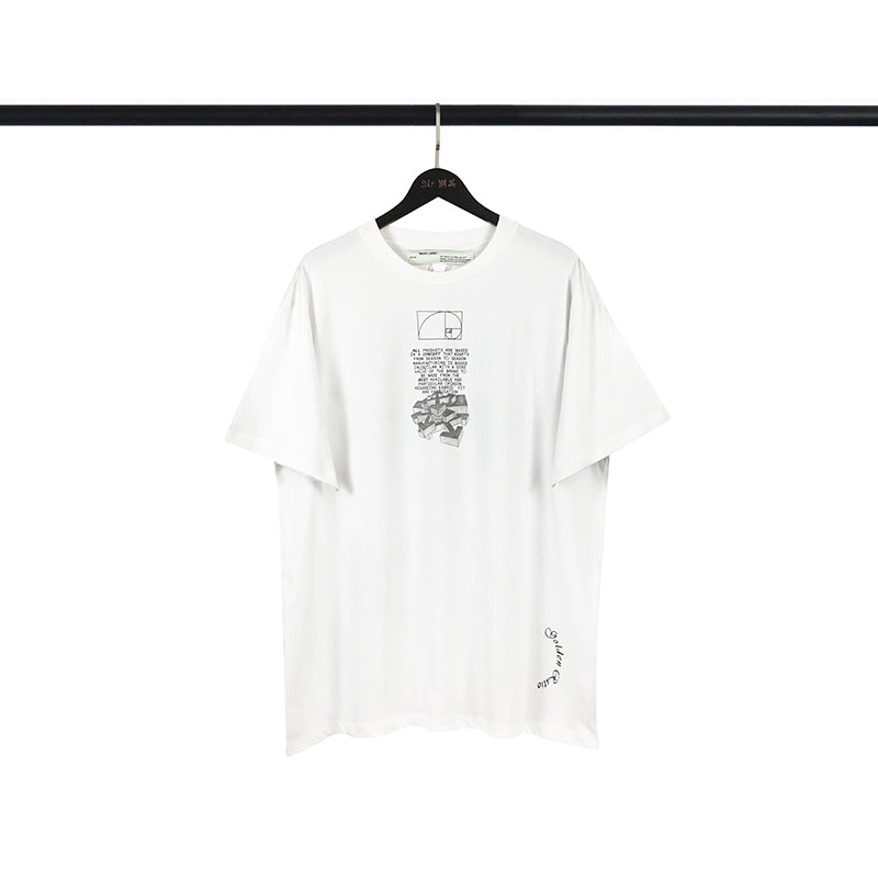 OFF WHITE 20SS Golden Ratio Arrow Graffiti T shirt White