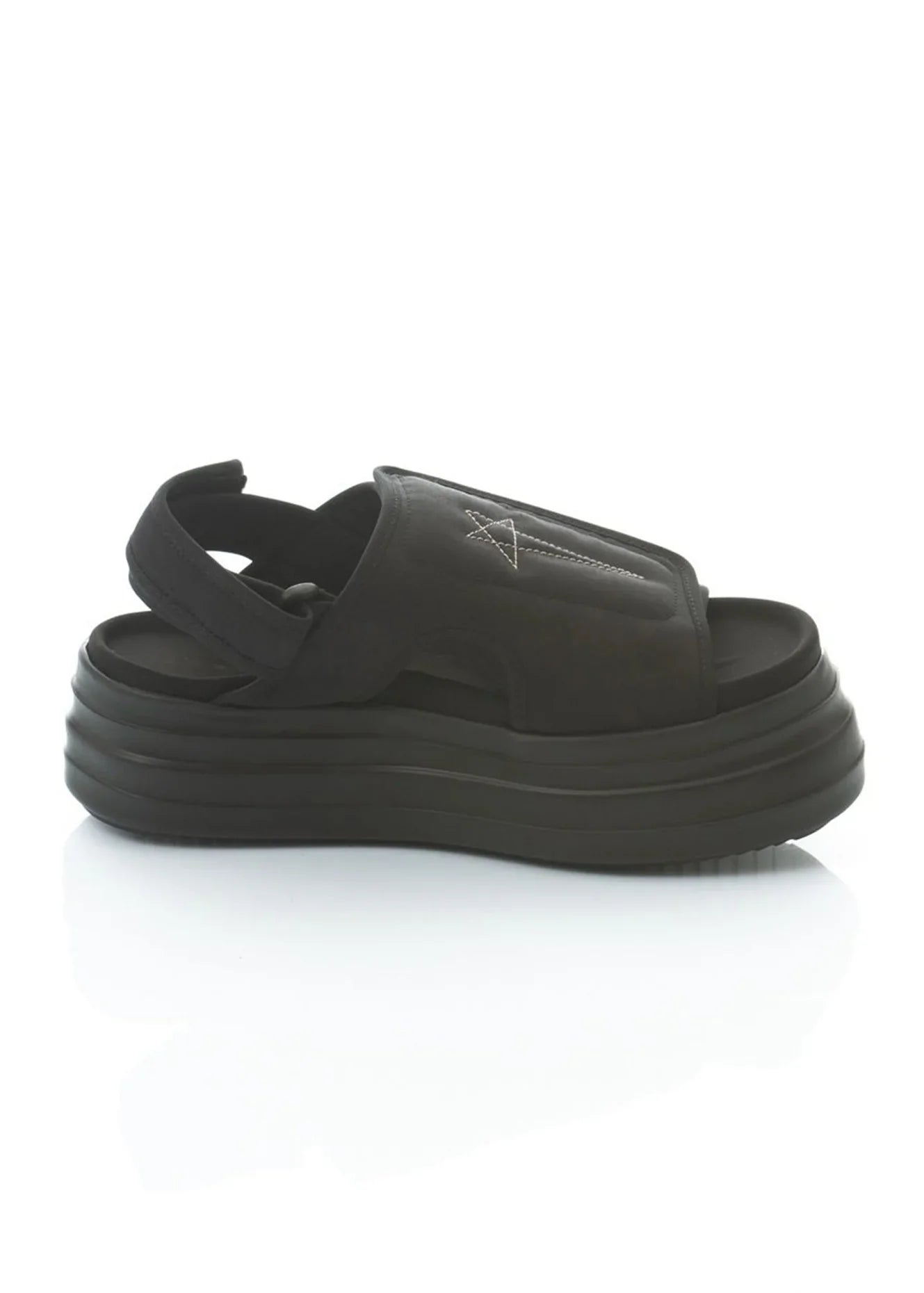 Rick Owens DRKSHDW Black Double Bumper Sandals