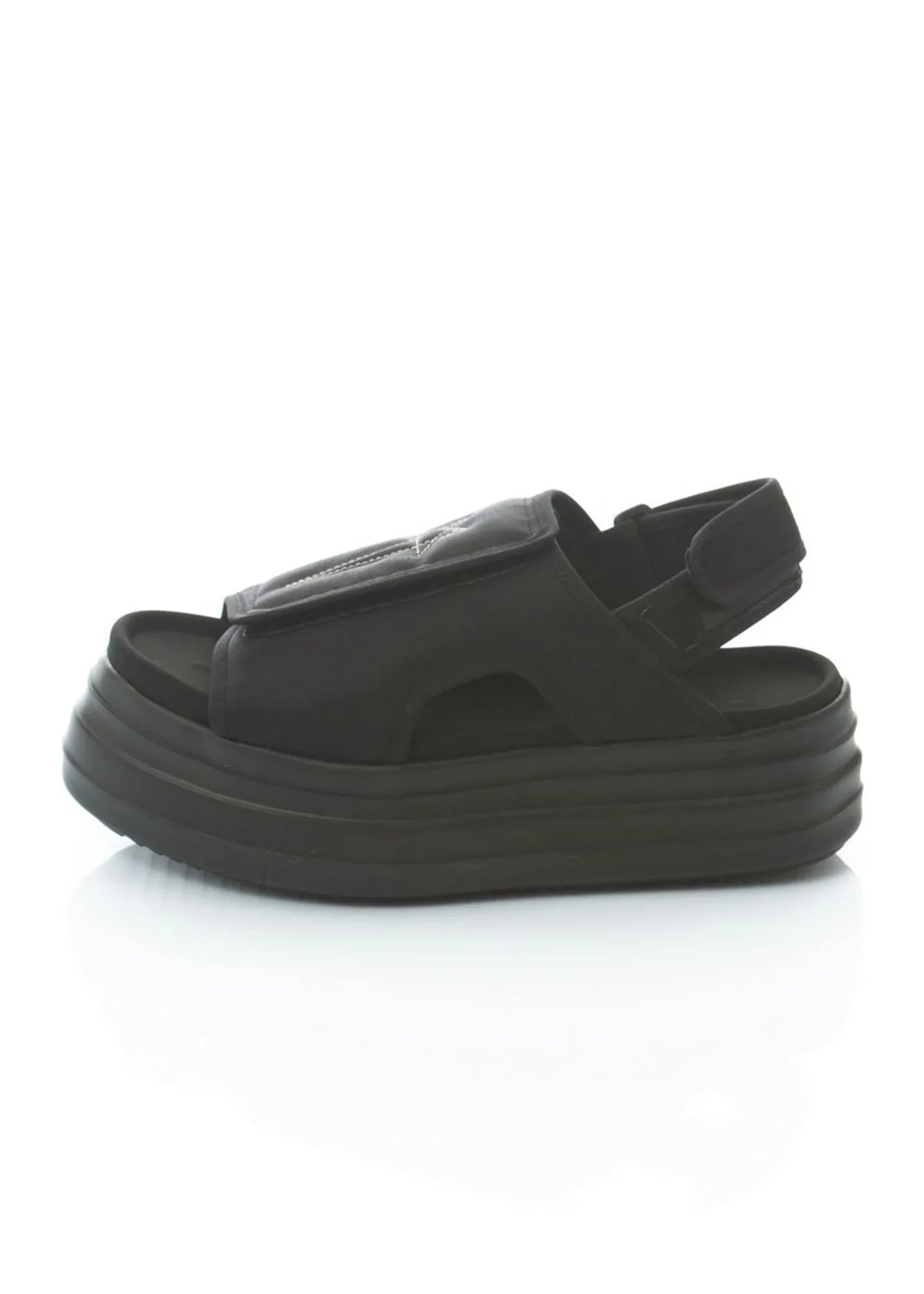 Rick Owens DRKSHDW Black Double Bumper Sandals