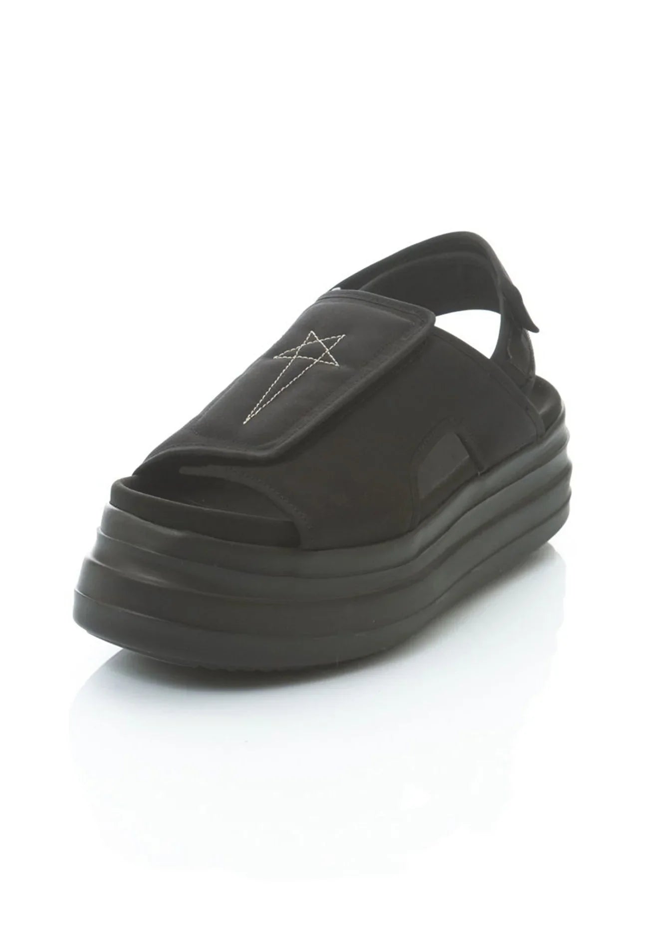 Rick Owens DRKSHDW Black Double Bumper Sandals