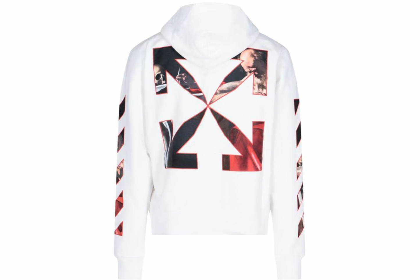 Off-White Caravaggio Diag Sleeve Hoodie - White