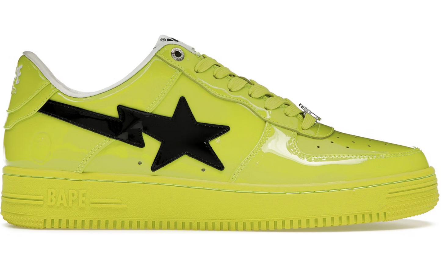 A Bathing Ape Bape Sta #2 Yellow Patent