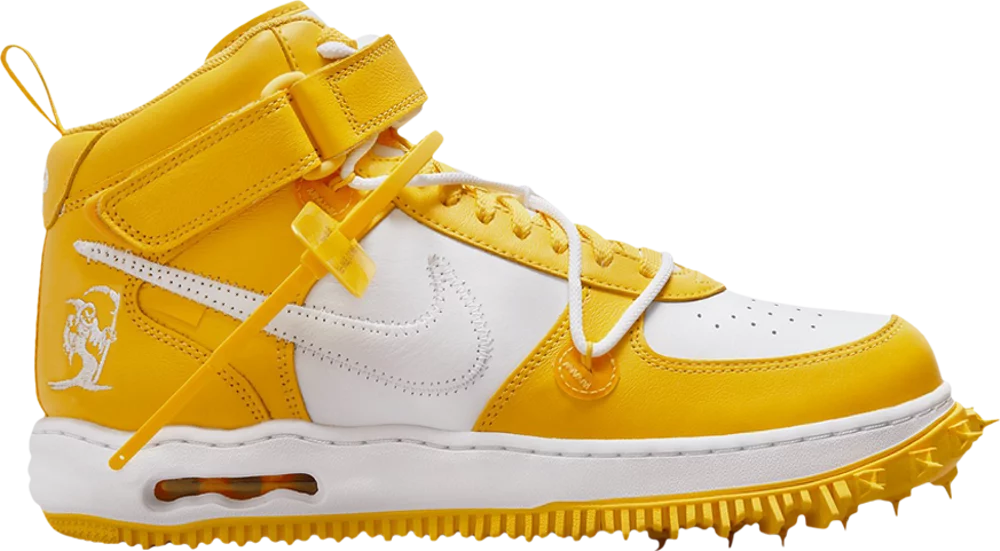 Off-White x Air Force 1 Mid SP Leather 'Varsity Maize'