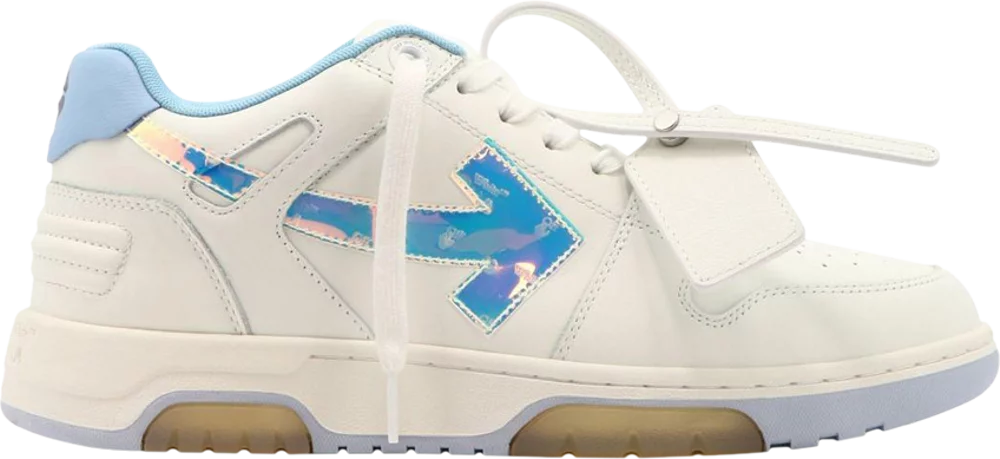 Off-White Out of Office 'White Iridescent' Leather Zip Tie