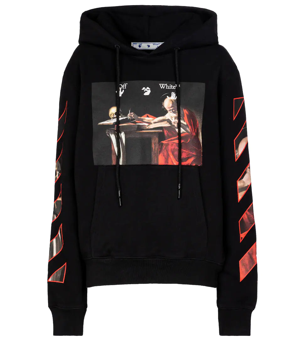 Off-White Caravaggio Diag Sleeve Hoodie - White